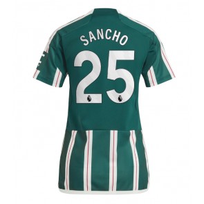 Manchester United Jadon Sancho #25 kläder Kvinnor 2023-24 Bortatröja Kortärmad